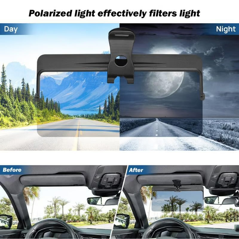 Polarized Car Visor ~ Block glare and drive comfortably in any weather~